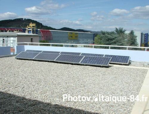 Installation photovoltaique sur bac lesté d’un professionnel à Alès (Gard, 30)